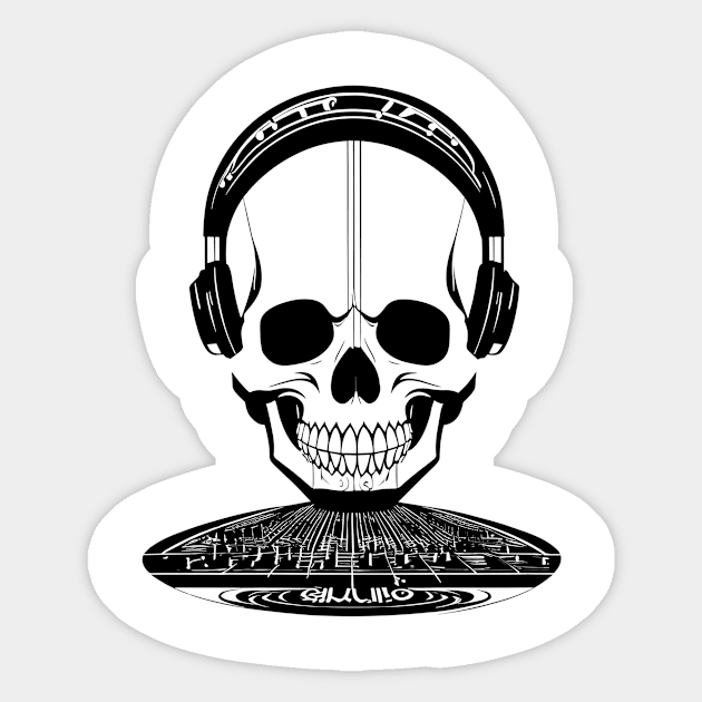 Skull Sticker by Prime Quality Designs